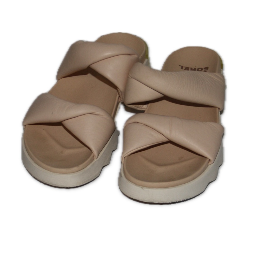 Sorel Women's Tan Slide Sandals - 10